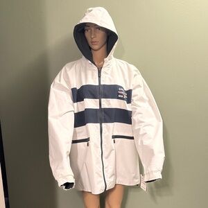 BNWT Cape May NJ White and Navy Blue Men's Jacket size Xl